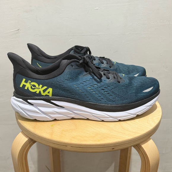 Hoka One One Clifton 8 Blue Coral Butterfly Men’s Size 12.5D - Picture 3 of 9